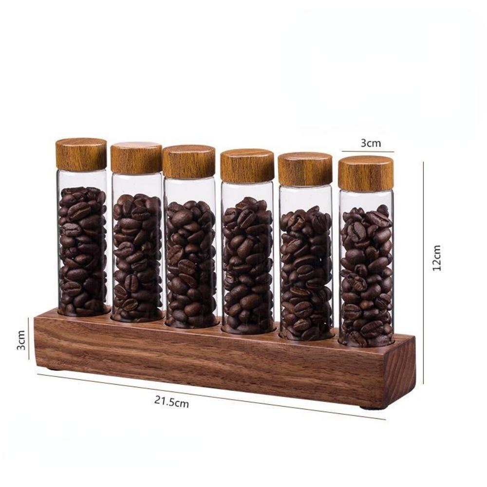 Coffee Bean Sorting Test Tube Glass Display Rack To Store Coffee Beans for Coffee Shop Display Storage Rack for Coffee Storage Kitchen Supplies