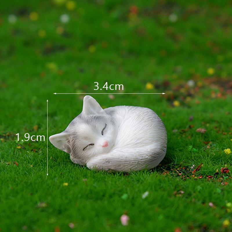 1 шт. DIY микропейзаж домашний декор смоляной кошачий орнамент фигурка котенка животное миниатюрный сказочный сад кукольный домик украшение