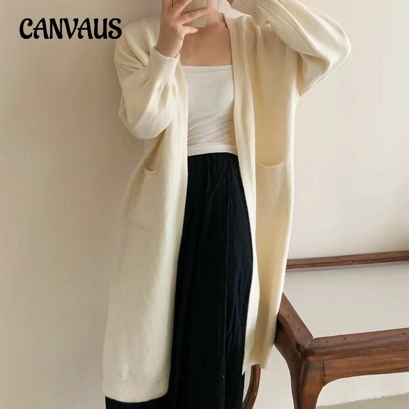 Весенне-осенний женский свитер, кардиган, топы, ленивая мягкая вязаная куртка-кардиган, свободный свитер средней длины