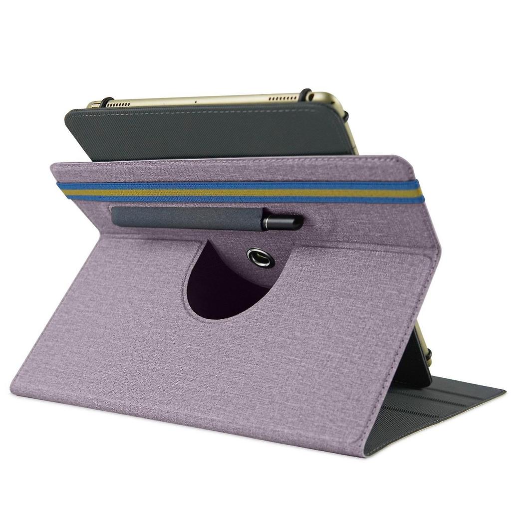 Universal Tablet Case 9-11-inch Pu Leather + Cloth 360-Degree Rotatable Folio Stand Protective Cover