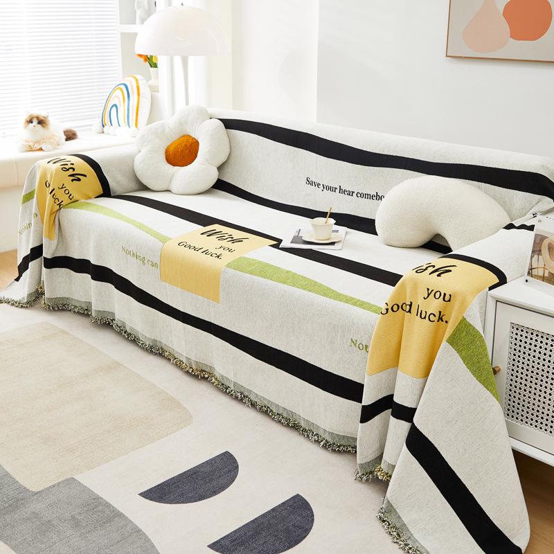 Chenille Sofa Towel Four Seasons Universal Living Room Sofa Cover Double-Sided Non-Slip Sofa Cover Towel