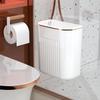Wall-Mounted Kitchen Waste Bin with Lid - Versatile Trash Basket for Kitchen or Bathroom.