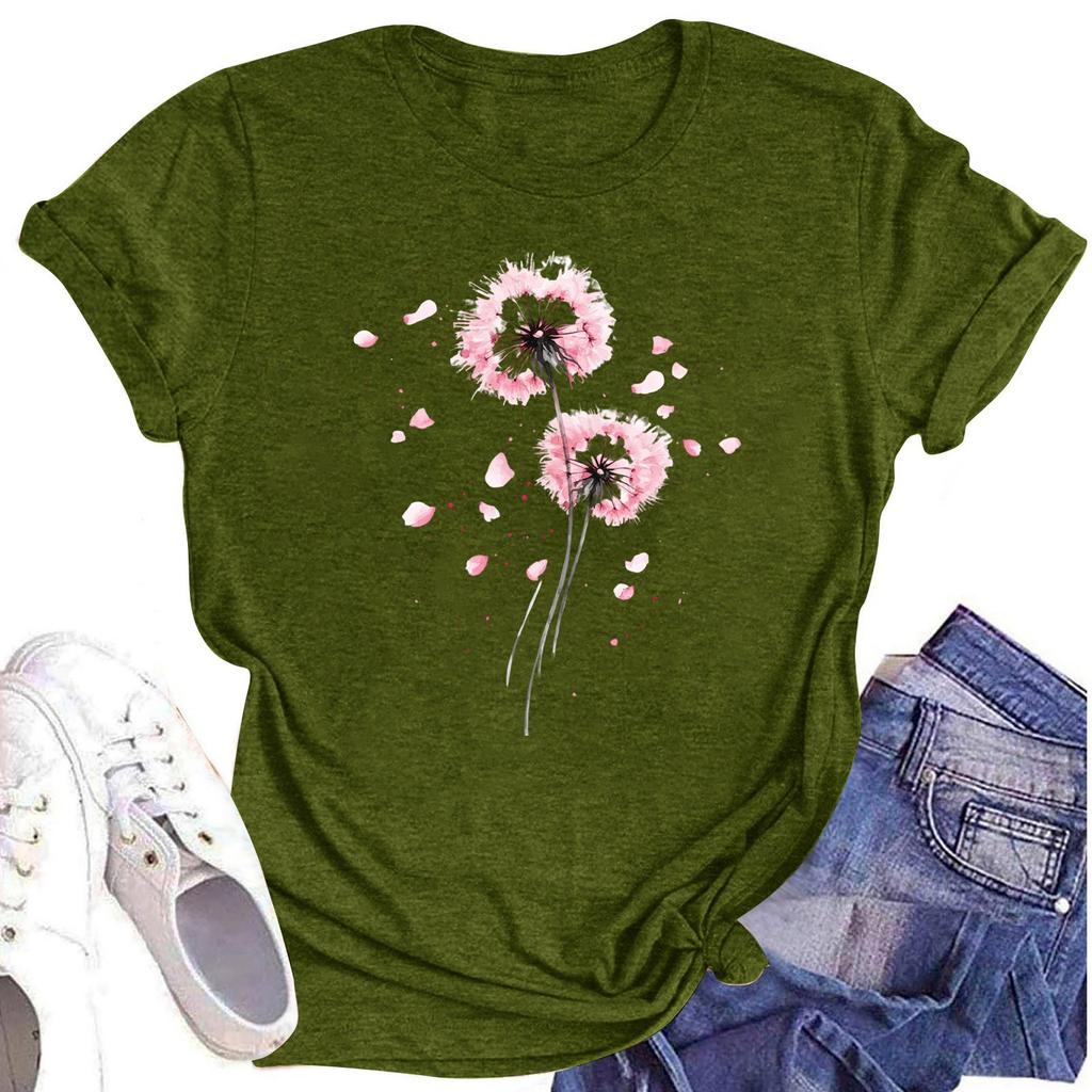 Женская мода повседневная футболка с круглым вырезом и короткими рукавами, топ, футболка, топ