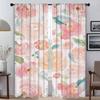 Оттенки Цветы Современные Шторы для Гостиной 2 Штуки Противомоскитные Шторы для Перегородки Комнаты Оконная Занавеска Тюль для Спальни