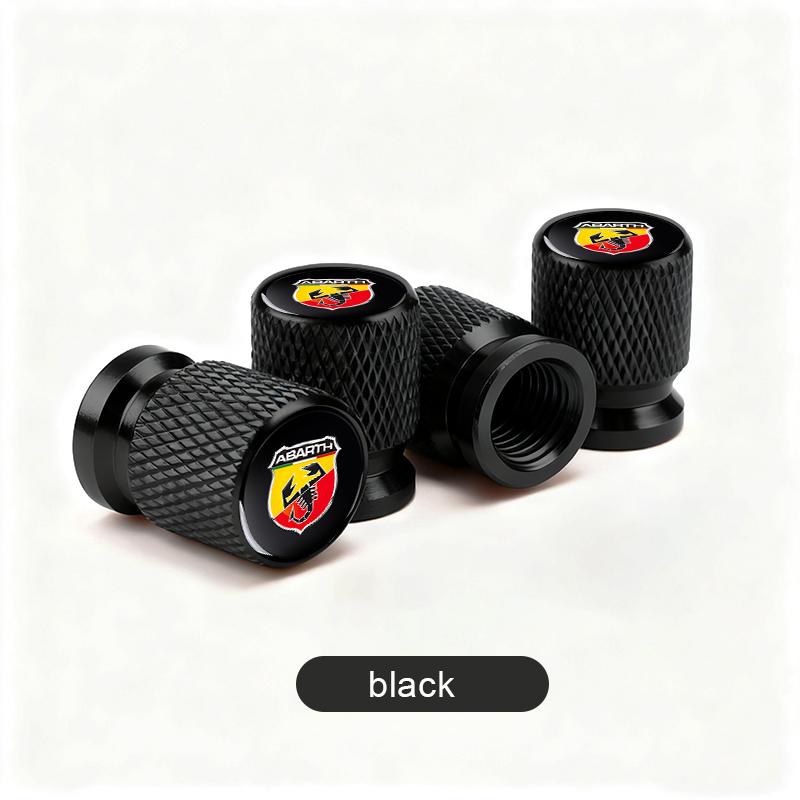 Car Wheel Tire Valve Caps Air Stem Covers Accessories For Abarth FIAT Punto 500 Tipo Stilo Palio Bravo Doblo Panda Ducato