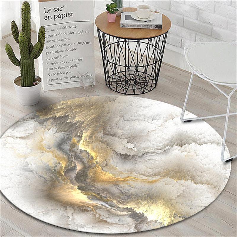 Ковер для журнального столика для детской комнаты, подушка для стула в гостиной, нескользящая абстрактная красочная подушка с облаком, круглый ковер