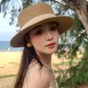 Wide Brim Straw Woven Hat Korean Style Women's Sun Hat Simple Sunscreen Bucket Hat  Spring Summer