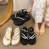 Fairy Style Fashion Open-toed Silver Sandals Female 2025 Summer New Muffin Platform French with Skirt Beach Shoes