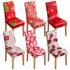 Рождественский чехол на стул цифровая печать европейский и американский применимый чехол для спинки стула для кормления чехол на обеденный стул атмосфера декоративный эластичный чехол на стул