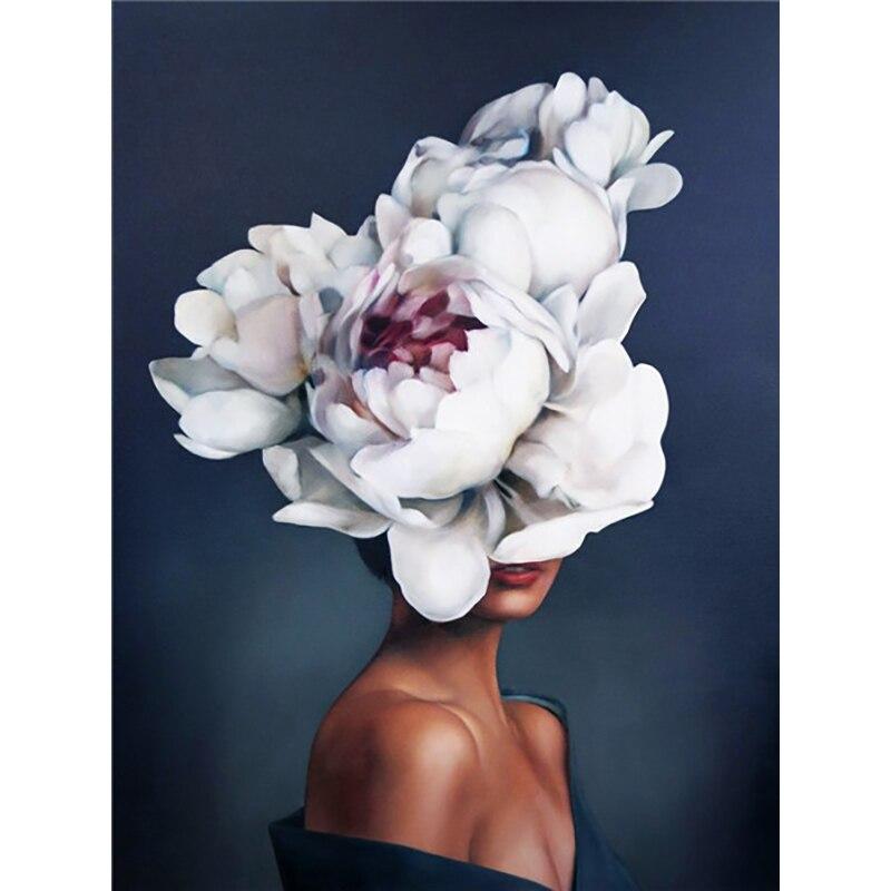 DIY Full Round Diamond Painting Landscape Cross Stitch Flower 5D Beautiful Girl Diamond Embroidery Mosaic Home Decor Gift