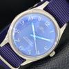 VINTAGE TITUS HAND-WINDING SWISS MENS REFURBISHED BLUE DIAL WATCH A500052-2 R151a-a500052