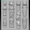 3D Силиконовая Форма для Ногтей Хэллоуин Тыква Паук Рельефная Форма Декор для Маникюра Прозрачный Шаблон