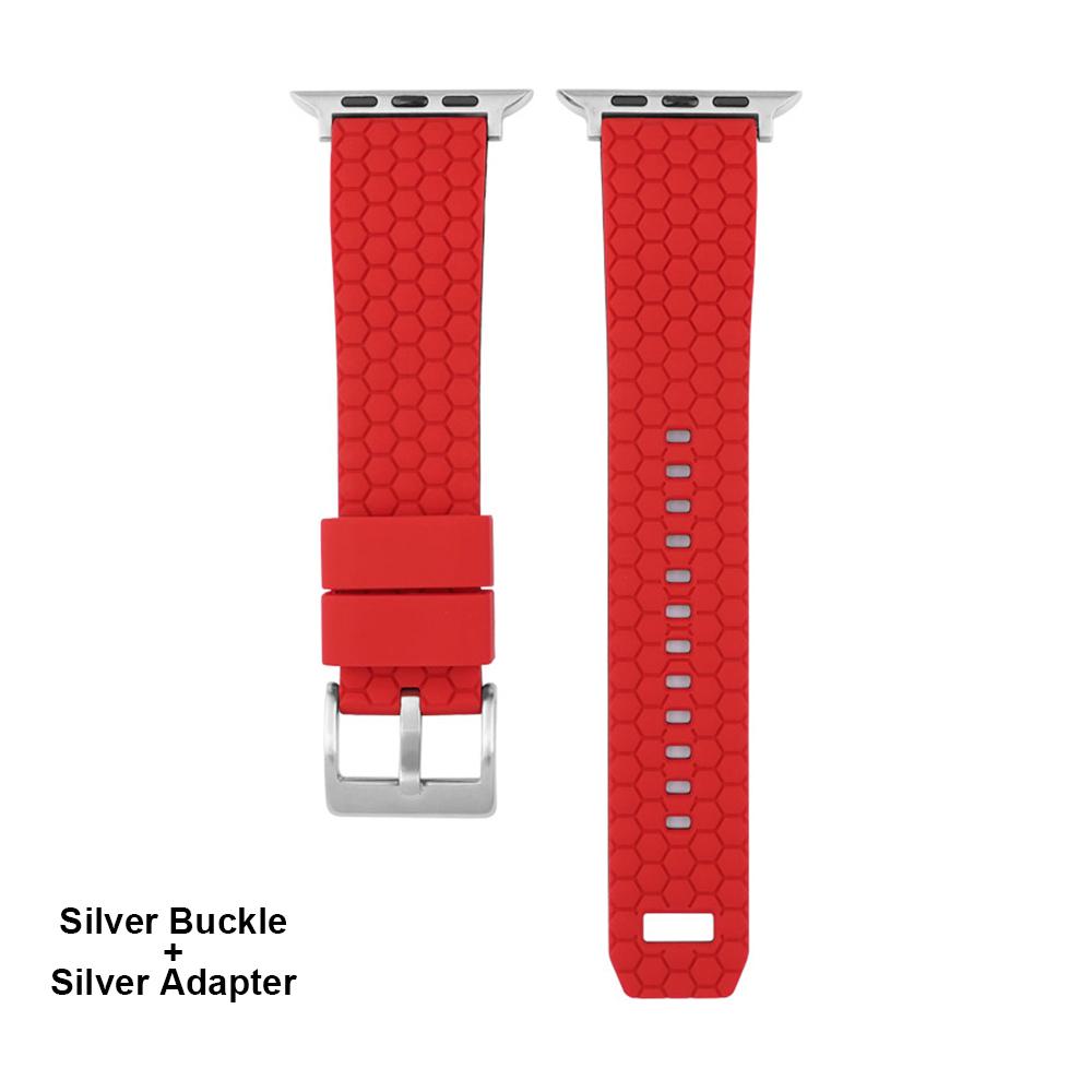 Силиконовый ремешок с сотовой текстурой для Apple Watch Band 45мм 44мм 41мм 40мм 42мм Браслет для iWatch Series 7 6 SE 5 4 3 Ремешок для часов