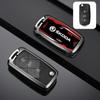 RUDX8 Car Flip Remote Key Fob Case Cover For Skoda Octavia A5 A7 Fabia Superb Kodiaq Karoq Protector Shell Bag Keychain Accessories