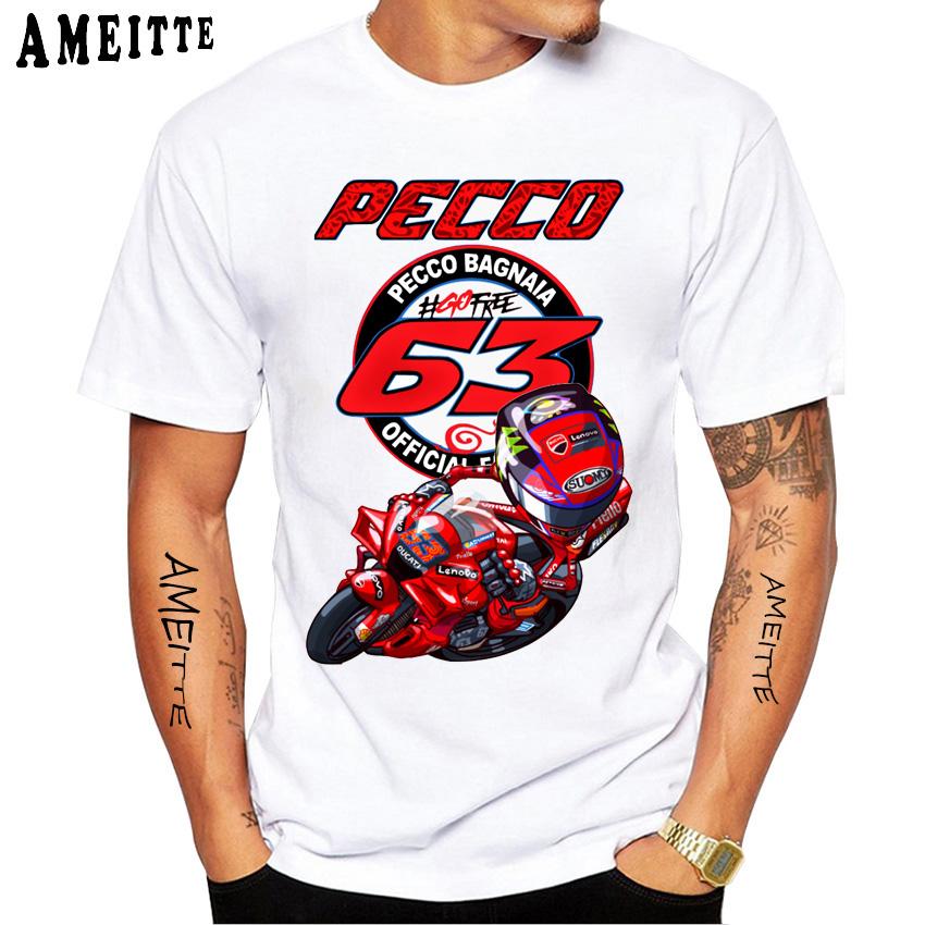 Francesco Pecco Bagnaia 63 Gp Pecco 1 King 3 Stars Riding Tshirt Hip Hop Boy Casual T Shirt Unisex Motorcycle Sport White Tees