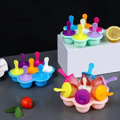 7 отверстий DIY Ice Cream Pops Силиконовая форма для мороженого, шарики для мороженого, формы для фруктового мороженого, детские фруктовые шейки, аксессуары для домашней кухни, инструмент