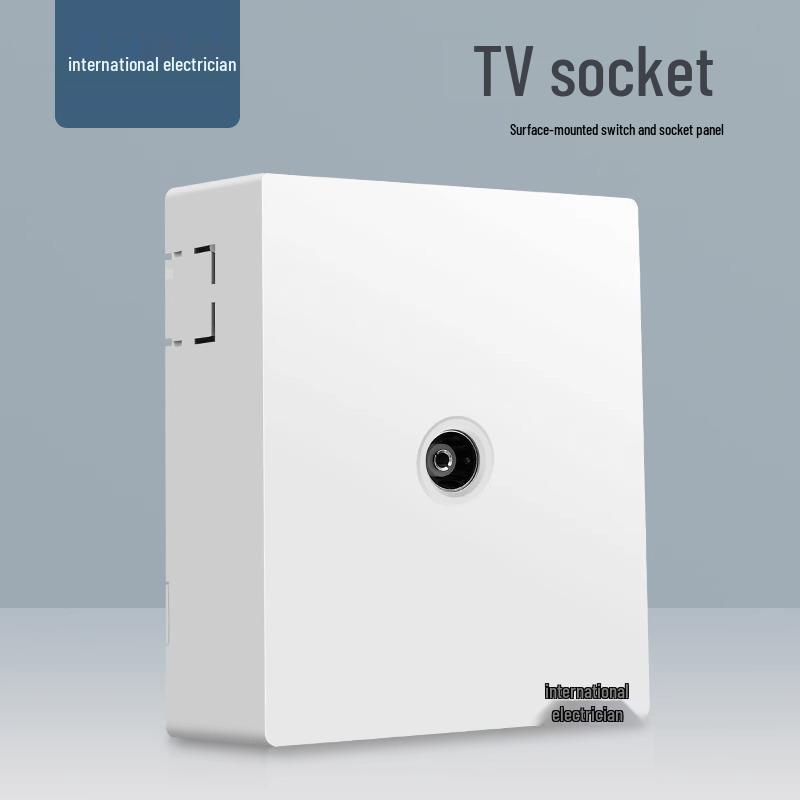 Двухклавишный настенный выключатель и панель розетки типа 86 с открытой проводкой и пятью отверстиями