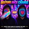 LED Mask and Light-Up Gloves Set with Gesture Control for Halloween and Christmas Direct from Japan