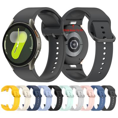Нажмите Просто Установить Спортивный Ремешок Для Samsung Galaxy Watch 7 4 44мм/5 Pro 45мм/6 Classic 47мм 43мм/FE 40мм Силиконовый Ремешок Аксессуары