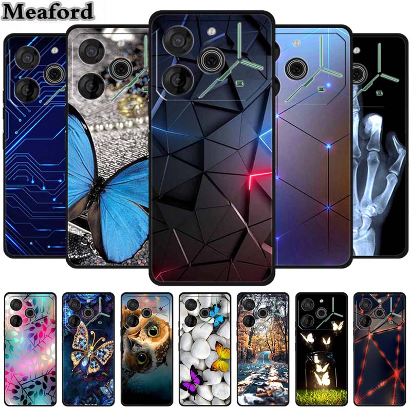 Чехол для Tecno Pova 6 Neo Животные ТПУ Мягкий Силикон Задняя Крышка Чехлы для Телефона для Tecno Pova 6Neo 6.78" Ударопрочный Волк Крутой funda