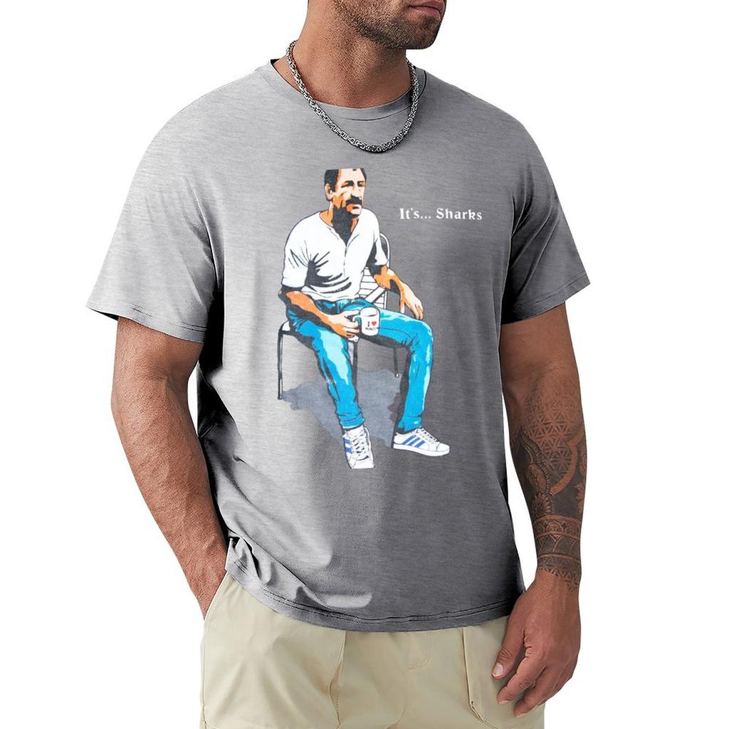 Футболка с юмором хлопок Пол Сайкс - Это Акулы Футболка винтажный дизайн футболки создай свою однотонные футболки мужская мода мужские