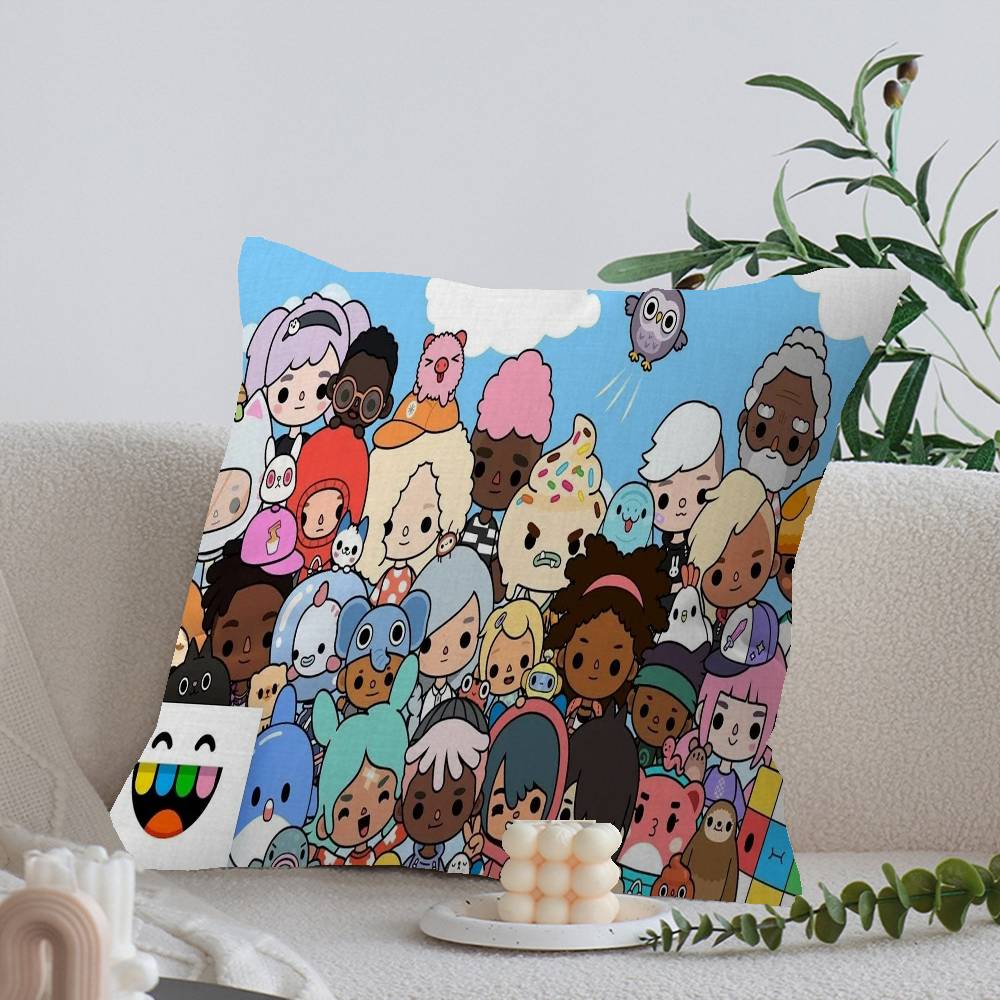 Toca Boca Toca Life World Pillow Anime Pillow Sofa Bed Head Pillow Cover Cushion Cover 45x45 cm Fashion