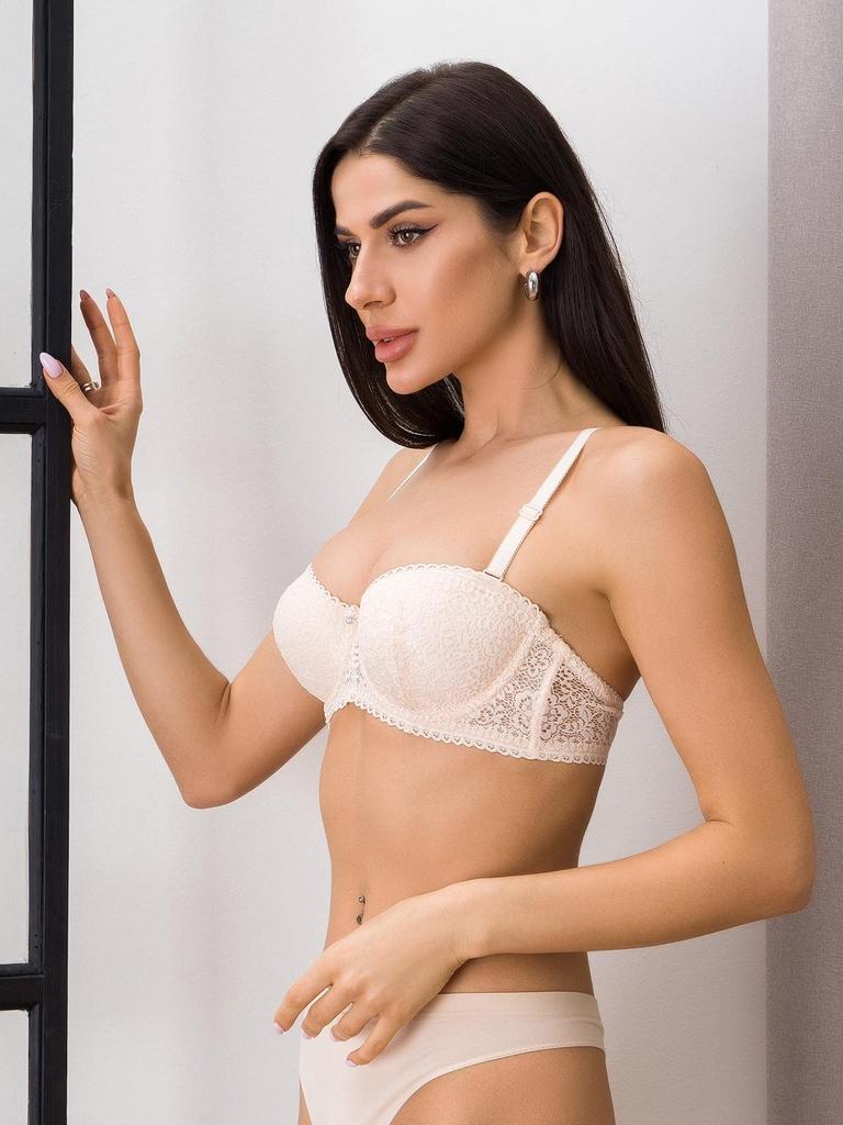 Кружевной бюстгальтер балконет ISSA Plus