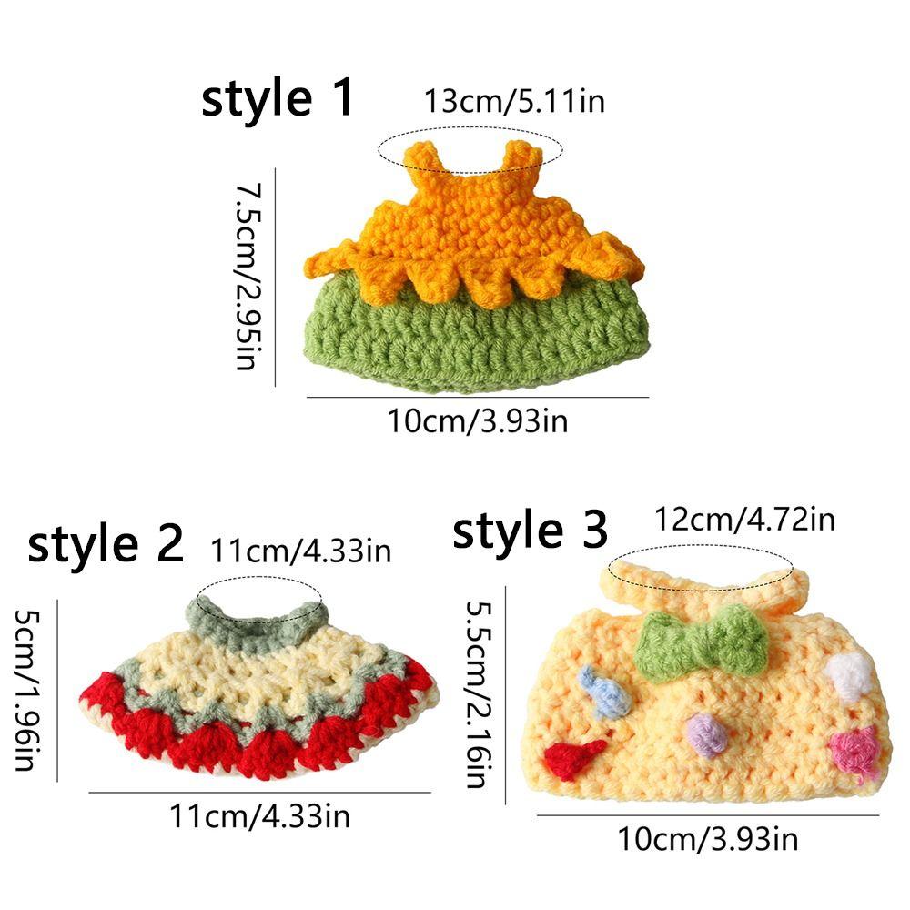 Decorative Cute Hamster Knitted Skirt Warm Handmade Animals Dress Soft Small Pets Sweater Outing Wear