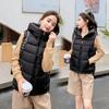 Утолщенный пуховый жилет, женский осенне-зимний короткий приталенный женский жилет, тонкое пальто
