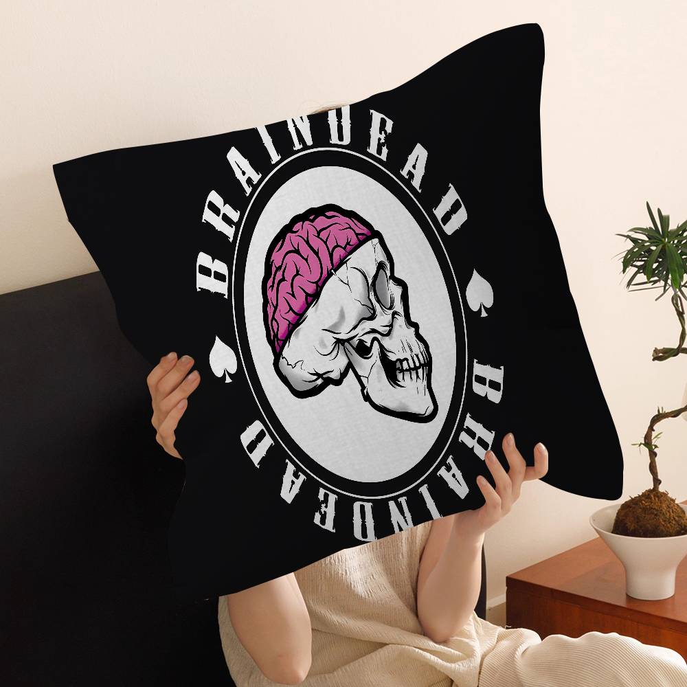 Brains-Dead-Logo Pillow Gift Home Office Decoration Pillow Bedroom Sofa Car Cushion Coverpillow Case