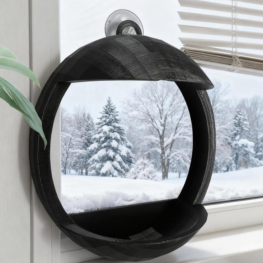 Кормушка для птиц на окно Открытая 3D-печатная принадлежность для наблюдения за птицами с прочной присоской Кормушки для диких птиц для еды и воды на патио для наблюдения