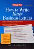 The How To Write Better Business Letters Book