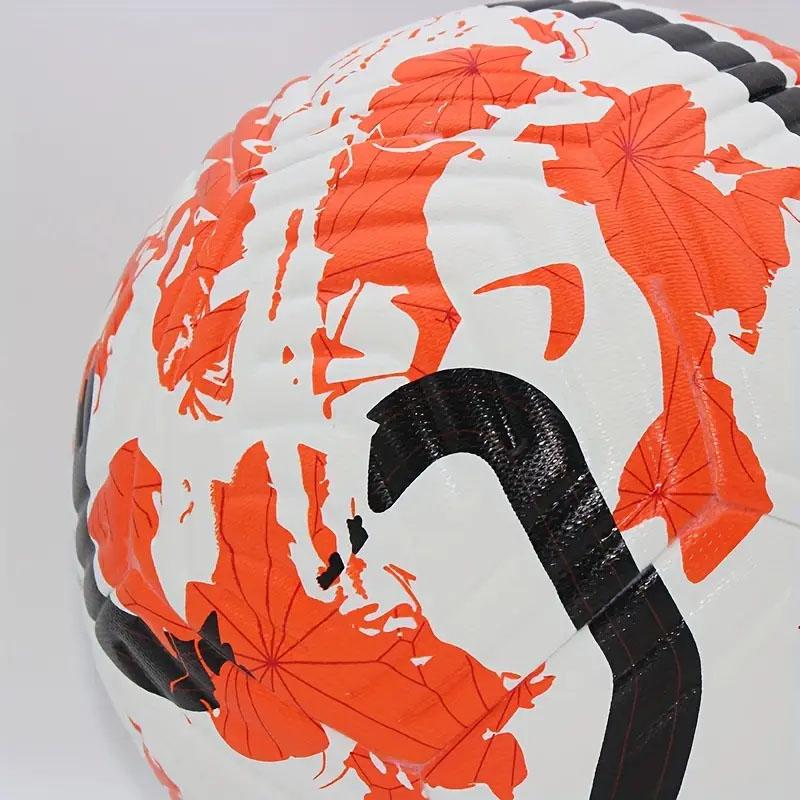 1PC Soccer Balls (Deflated), Size 5 Seamless Fit Ball PU Material Sports League Match Football Training Balls (With An Air Pump)