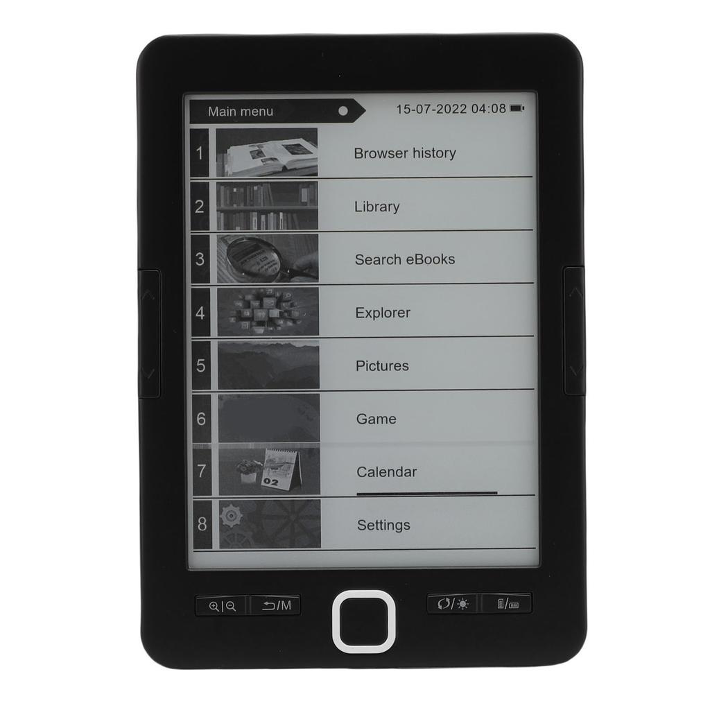 Portable Ebook Reader 8G 128MB 6 Inch Ink Screen Electronic Book Reader Supports Multiple Text Image Formats