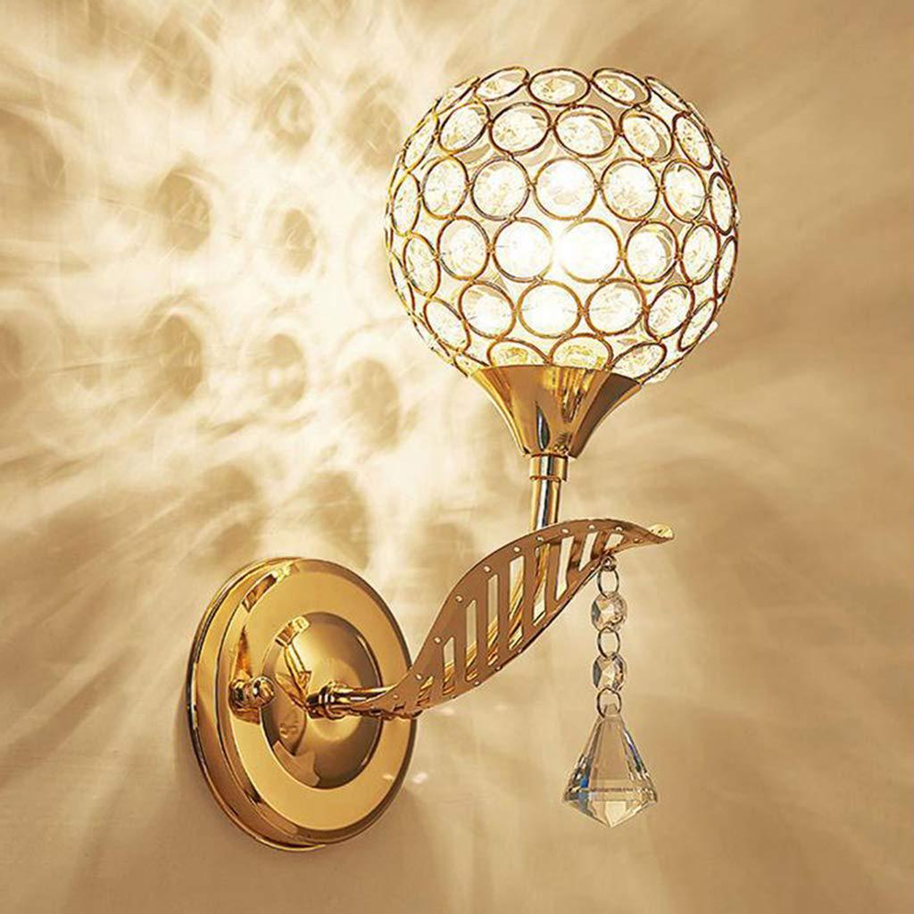 Хрустальные настенные бра Настенная лампа для спальни Круглые Современные прикроватные настенные светильники Осветительный прибор для столовой прихожей с патроном E27