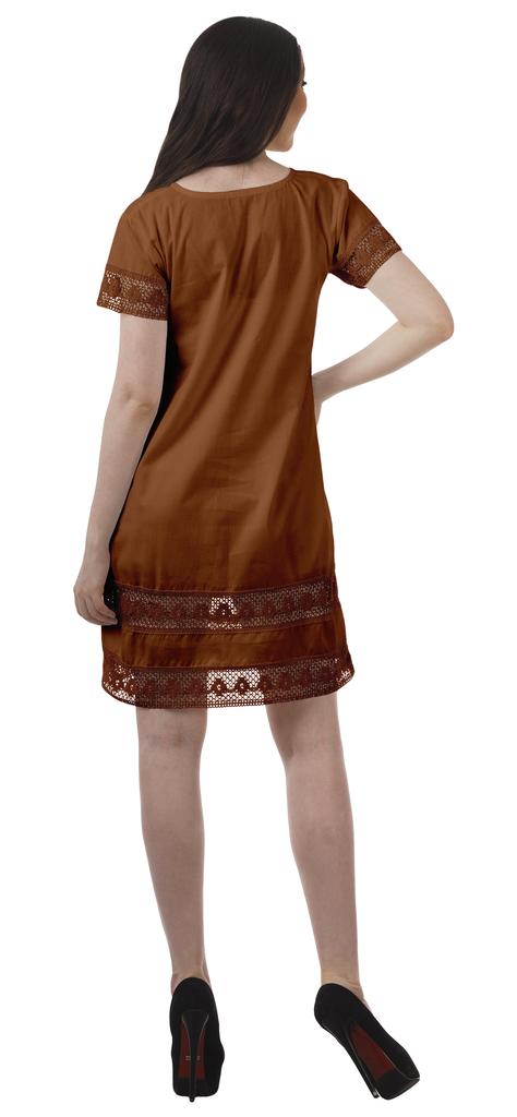 Moomaya Cotton Flex Casual Solid Beach Summer Outfit Womens Cocktail Dresses