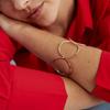 Hollow Open Cuff Bracelet Titanium Steel Gold Plated Minimalist Jewelry Womens Fashion Accessory