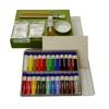 KISSHO Japanese Painting Water Dried Paints In 24 Colors Brush Included Paints, Bottle, Set, 2-180