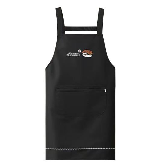 Waterproof PVC Cooking Apron Japanese Korean Style Oil-proof Non-stick Cooking Chef Apron with Large Front Pockets