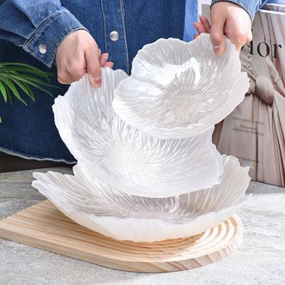 Универсальная фруктовая тарелка, миска, поднос для конфет в форме цветка, декоративная десертная тарелка, хлеб