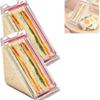 Portable Triangle Sandwich Container Triangular Transparent Cake Storage Plastic Box Reusable Travel Kid Sandwich Airtight Box
