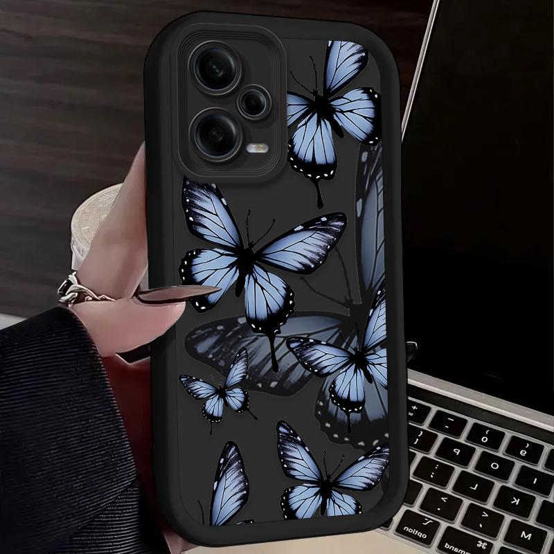 Retro Butterfly Phone Case For IPhone 16 13 15 11 12 14 17 Pro Max Case 17 Air 15 Plus Shockproof Cover Silicone Soft Fundas