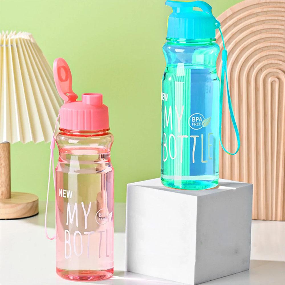 550ML Transparent Water Bottle Portable Sport Cup for Drinking Kitchen Tools Water Bottle for Outdoor School Travel Girl Boy Cup