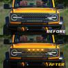 4 шт. светодиодная решетка для автомобиля Ford Bronco BadLands 2025 2025 2025 передняя решетка фары янтарные предупреждающие дневные огни DRL дневные ходовые огни