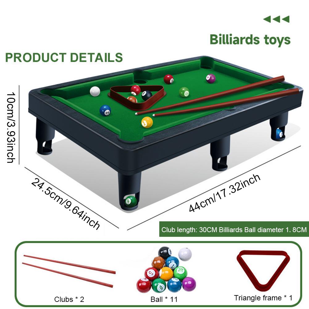 Mini Pool Table with 2 Sticks & Balls Tabletop Snooker Game Portable Home Office Desk Games