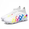 Men's Soccer Shoes TF/FG Non-Slip Turf Soccer Cleats Trend Design Shoes Comfortable High Top Sneaker High Quality Football Boots