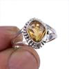 Натуральный Цитрин Драгоценный Камень Ручной Работы Серебро 925 Пробы Ювелирное Изделие Кольцо Размер 5.5 F9w22