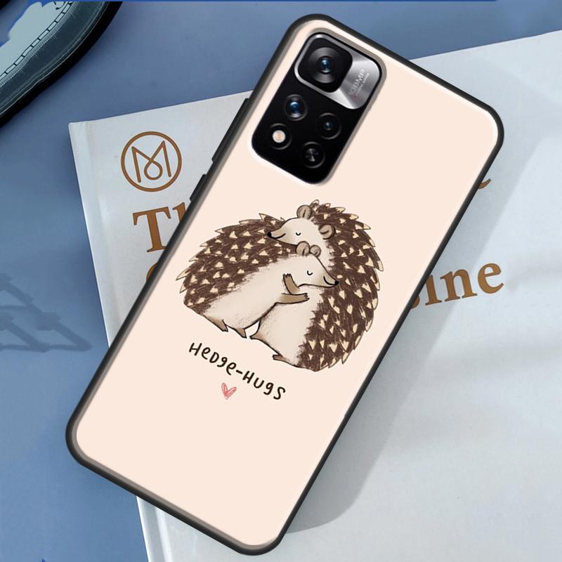 Kawaii Hedgehog Case For Xiaomi Redmi Note 14 13 11 9 10 12 Pro 9S 10S 11S 12S Redmi 10C 12C 13C 14C Cover
