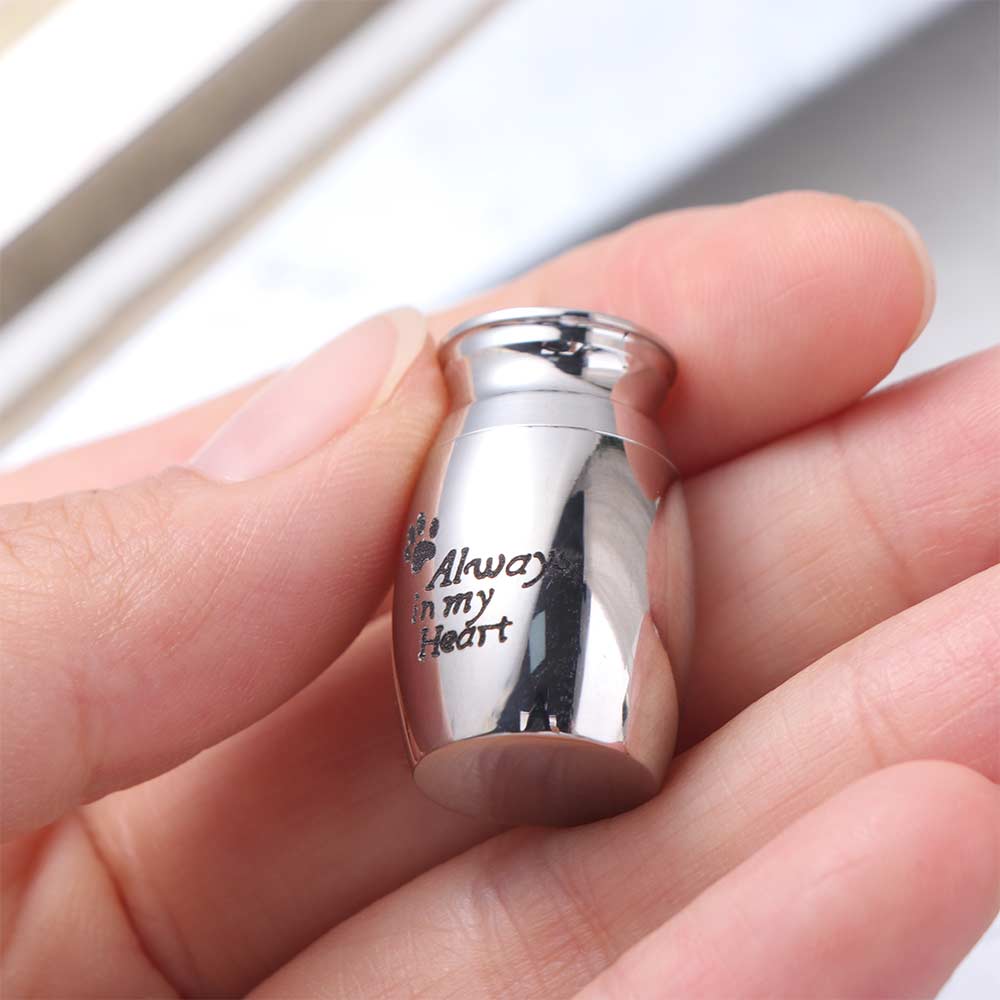 Aluminum Zinc Zinc Alloy Dog Cat Memorial Urn Waterproof Keepsake Burial Jar Pet Cremation Urn Sympathy Gift