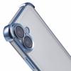 Для iPhone 16 Чехол Усиленные углы Блестящий ТПУ Прозрачная задняя крышка - Синий